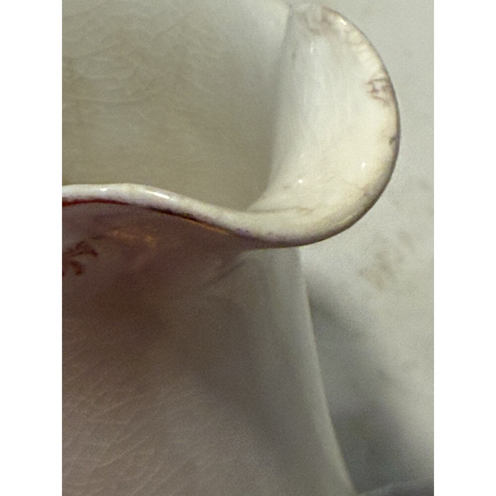 Antique Homer Laughlin Hudson Violet Pitcher Crackle Glaze Transferware - Picture 8 of 9